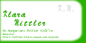klara mittler business card